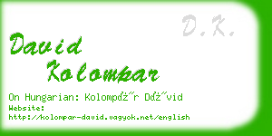 david kolompar business card